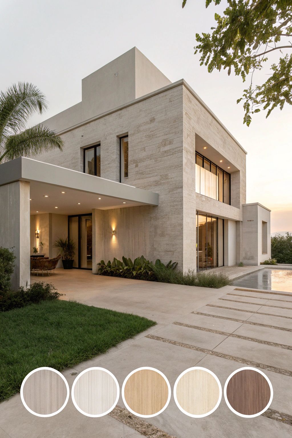 Freshly painted villa exterior in Dubai — crisp white render with clean lines after a contractor-grade 3-coat repaint.